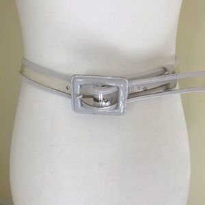 White and clear belt